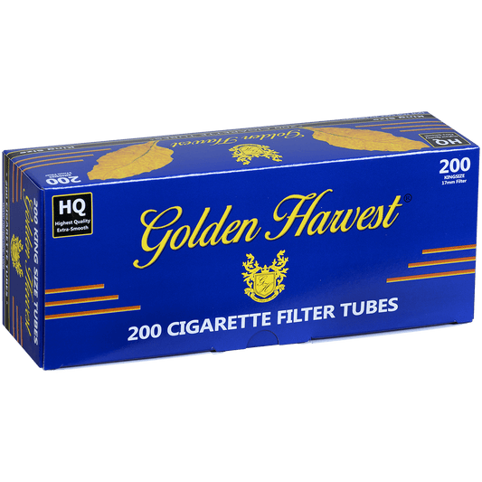 Golden Harvest Blue King Size Tubes 200Ct. Carton