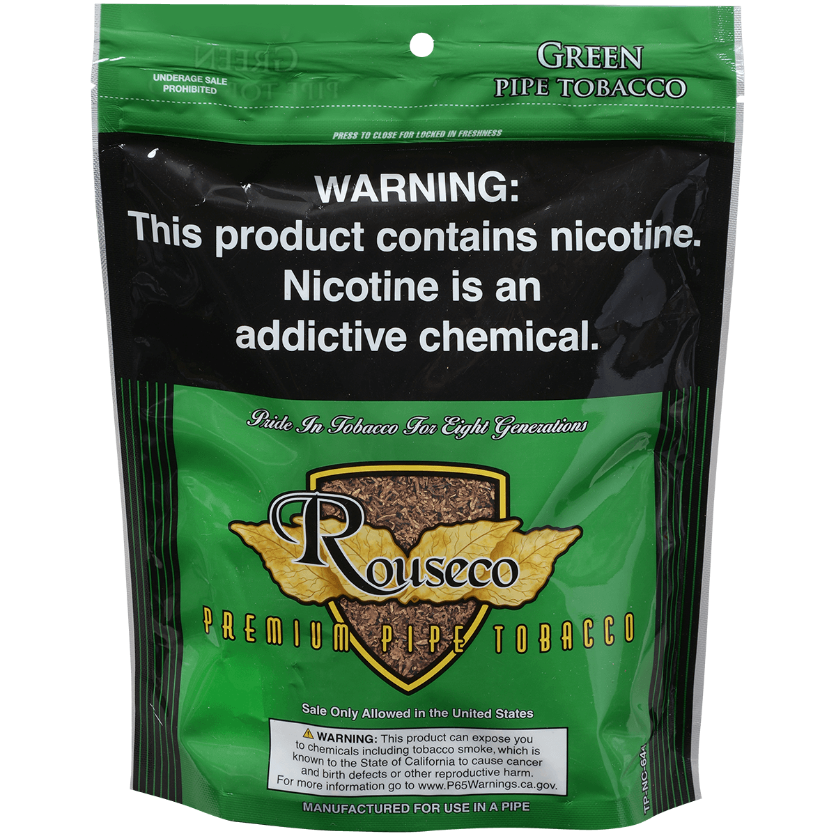 Golden Harvest Pipe Tobacco Green 6 Oz. Bag