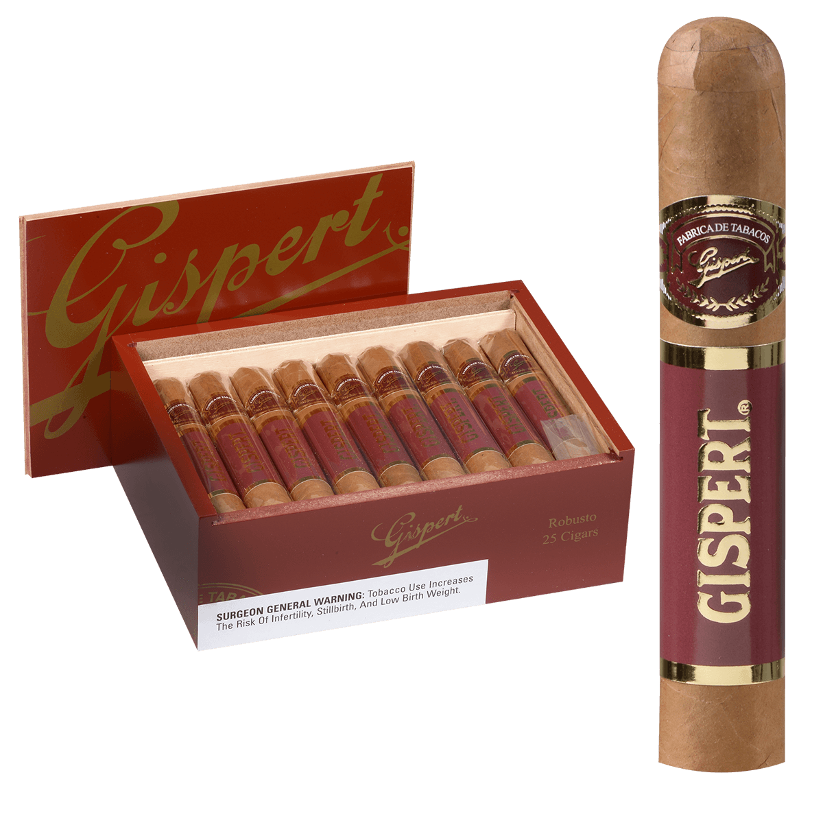 Gispert Robusto 25 Ct. Box 5.00X54