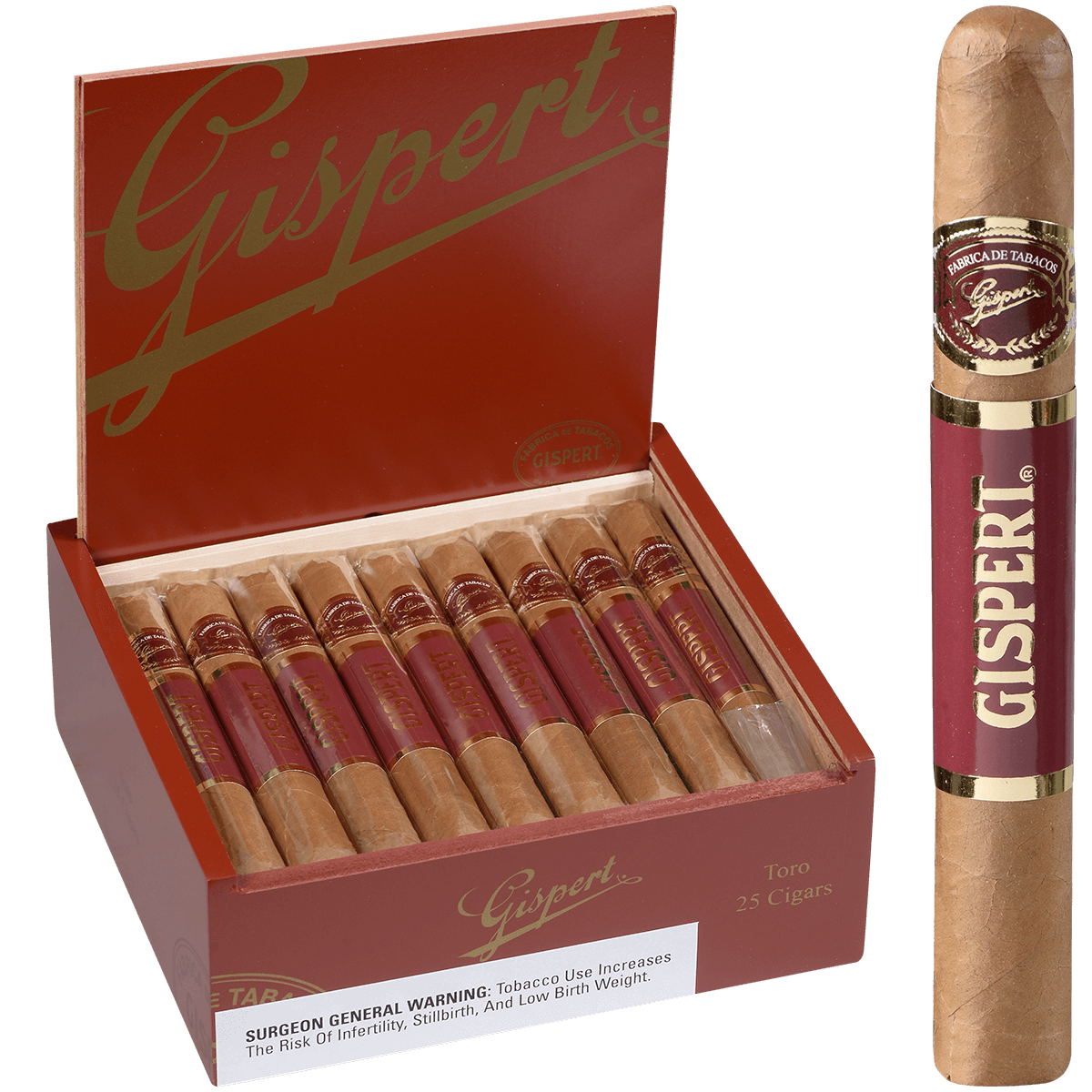 Gispert Toro Natural 25 Ct. Box 6.00X50