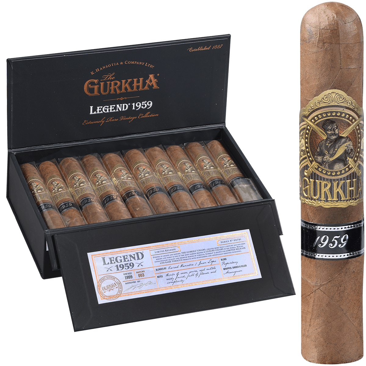 Gurkha Legend 1959 Robusto 20 Ct. Box 5.00X54