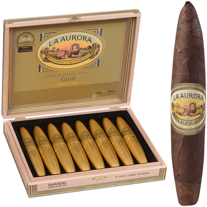 La Aurora Preferidos Gold Tube 8Ct Box 5X54