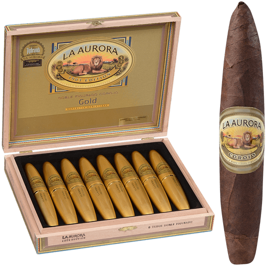 La Aurora Preferidos Gold Tube 8Ct Box 5X54
