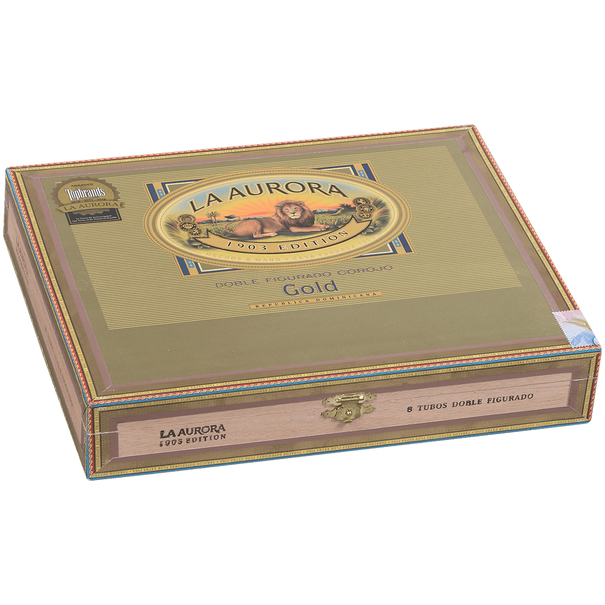 La Aurora Preferidos Gold Tube 8Ct Box 5X54