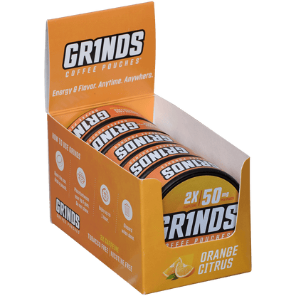 Grinds Coffee Pouches 2X Orange Citrus 5 Ct. Pack