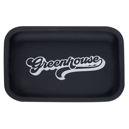 Rolling Tray Greenhouse Silicone Black With White Logo