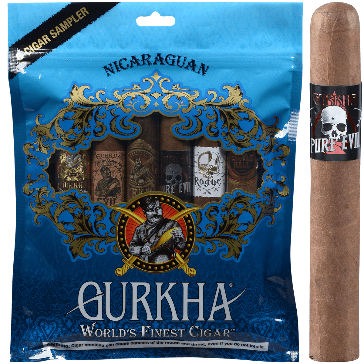 Gurkha Toro Fresh Pack Blue Nicraguan 6 Ct. Sampler 6.00X50