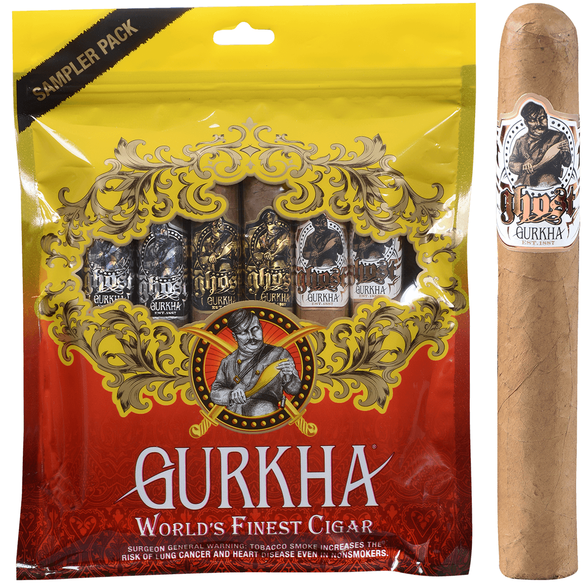 Gurkha Toro Fresh Pack Yellow & Red 6 Ct. Sampler 6.00X50