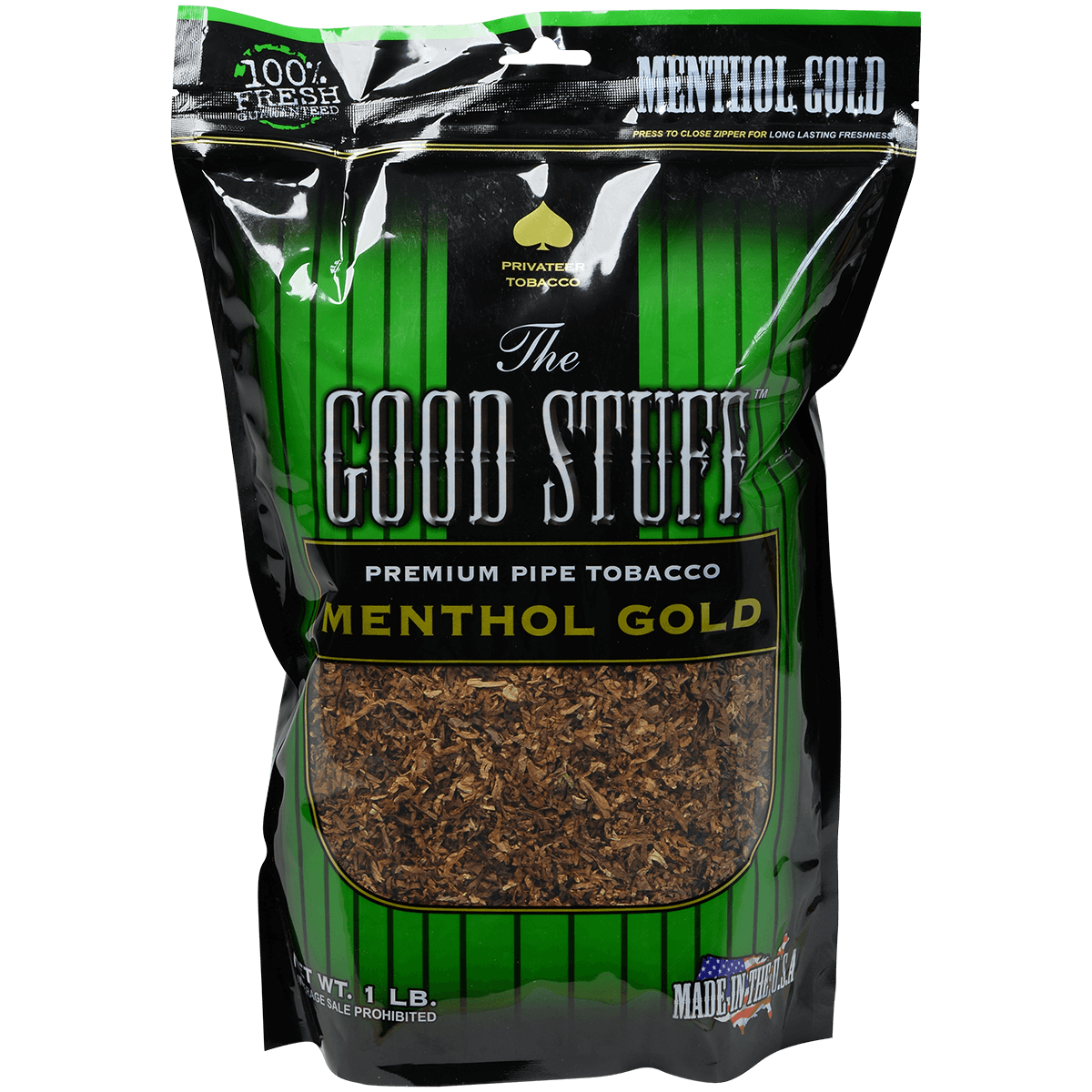 The Good Stuff Pipe Tobacco Menthol Gold 1 Lb. Bag