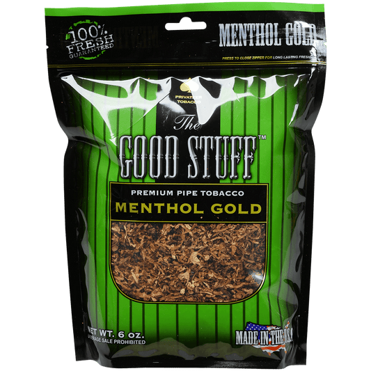 The Good Stuff Pipe Tobacco Menthol Gold 6 Oz. Bag