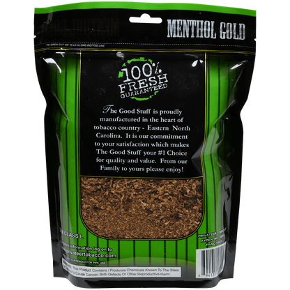 The Good Stuff Pipe Tobacco Menthol Gold 6 Oz. Bag