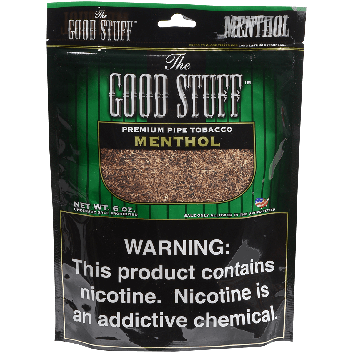 The Good Stuff Pipe Tobacco Menthol 6 Oz. Bag