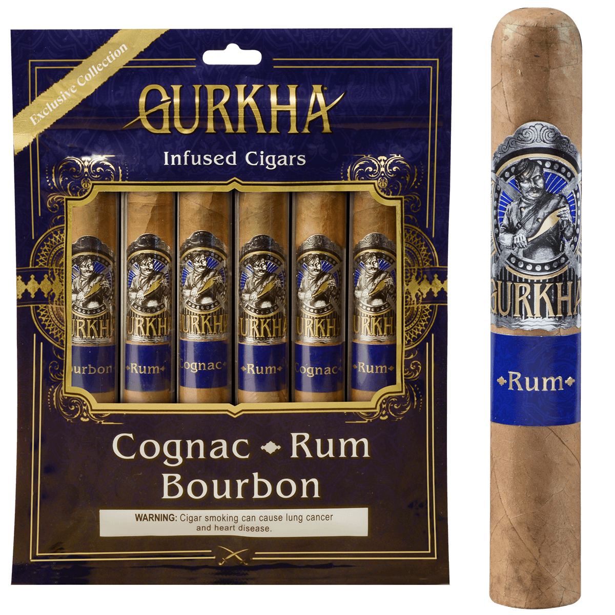 Gurkha Exclusive Collection Spirits Tubes 6 Ct. Fresh Pack 5.50X52