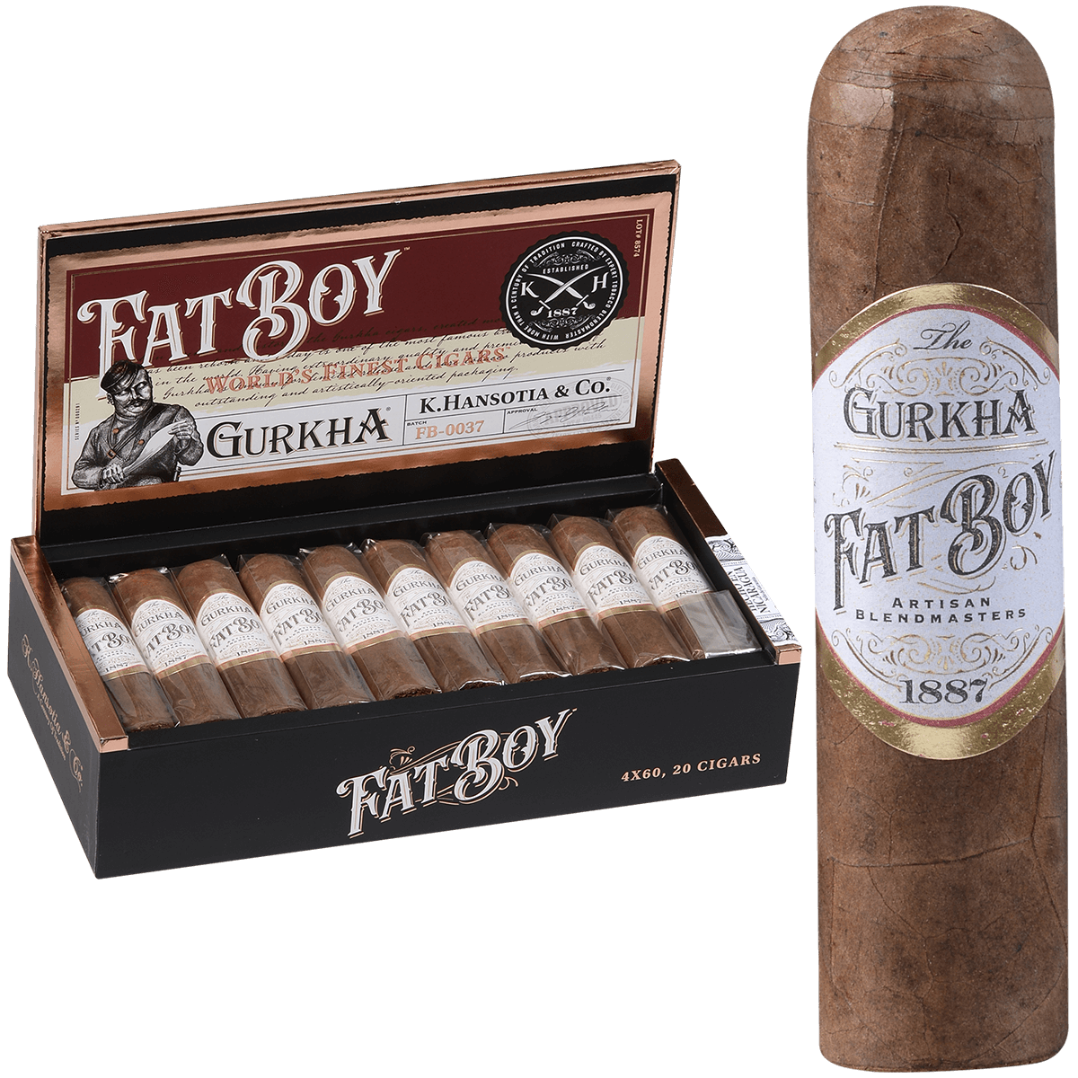 Gurkha Fat Boy Habano 20 Ct. Box 4.00X60