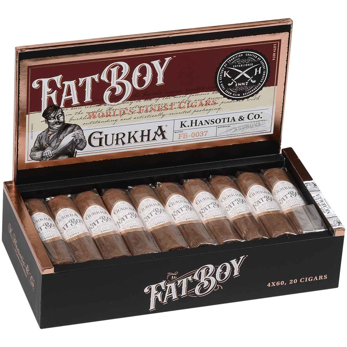 Gurkha Fat Boy Habano 20 Ct. Box 4.00X60
