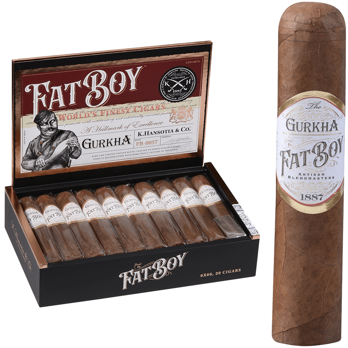 Gurkha Fat Boy Habano 20 Ct. Box 6.00X66