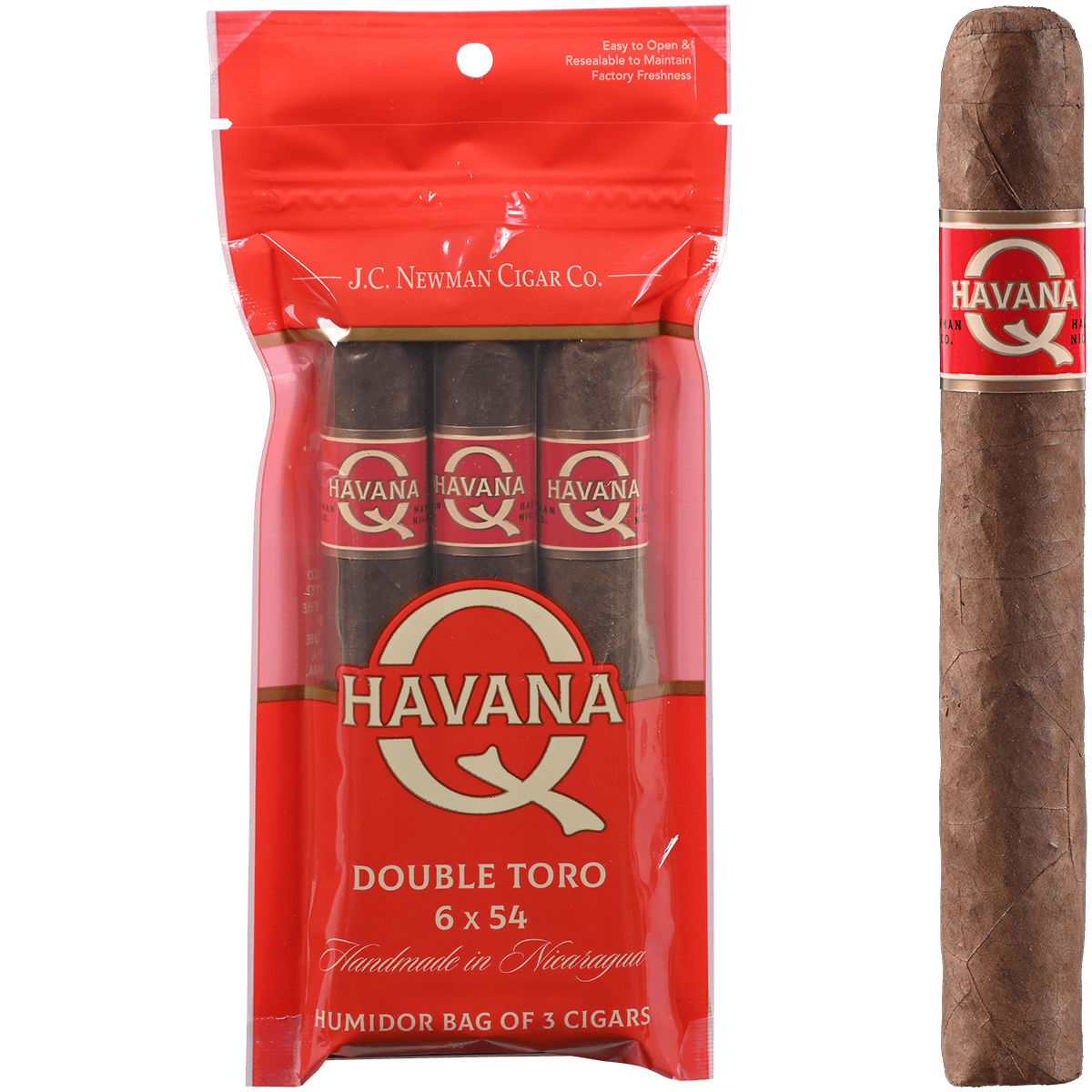 HAVANA Q DOUBLE TORO 8/3 PACKS 6.00X54