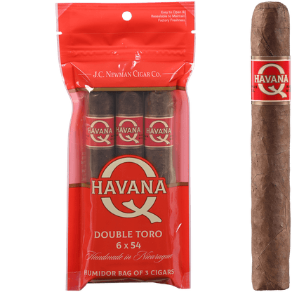 HAVANA Q DOUBLE TORO 8/3 PACKS 6.00X54