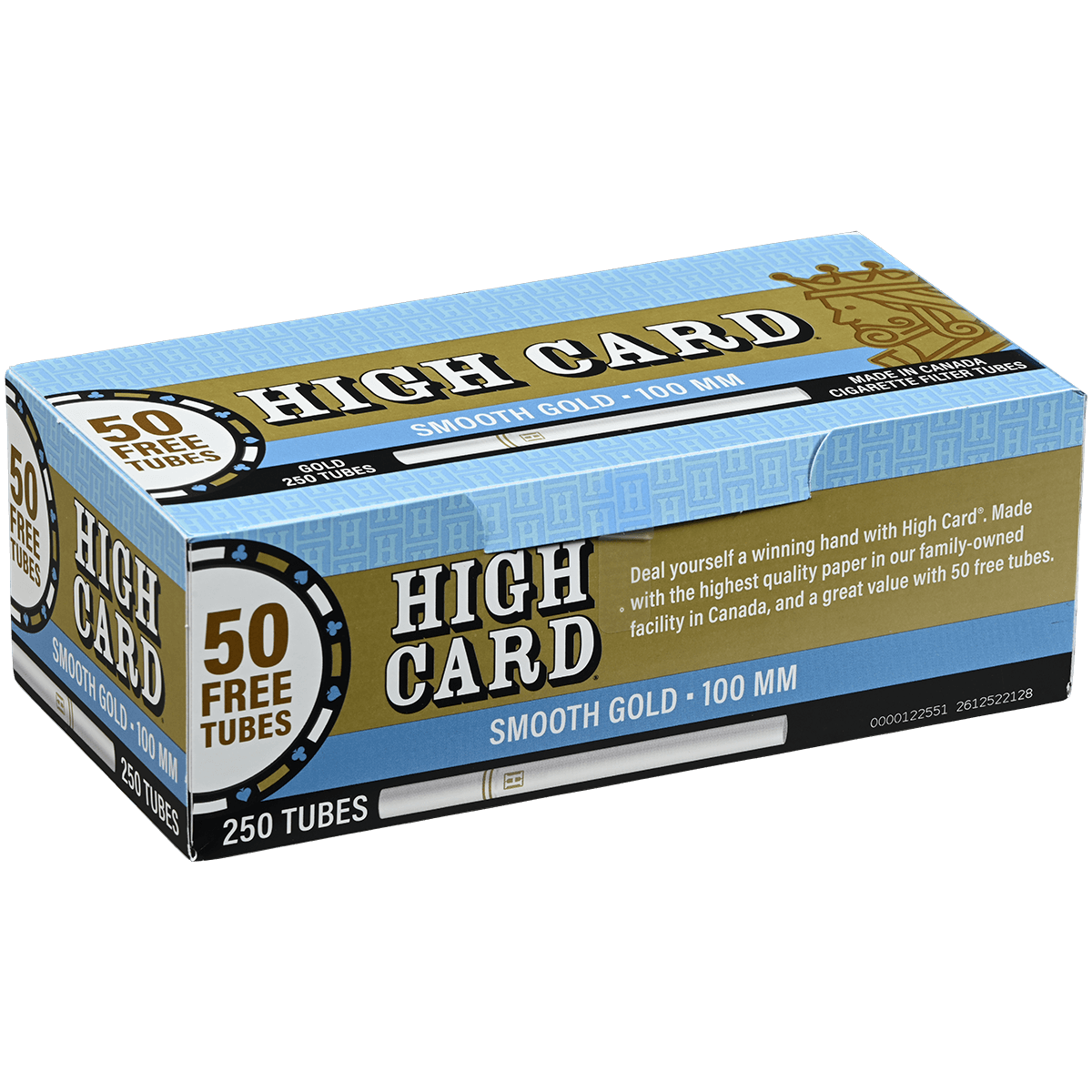HIGH CARD GOLD 100 MM 4/250 CT. TUBES
