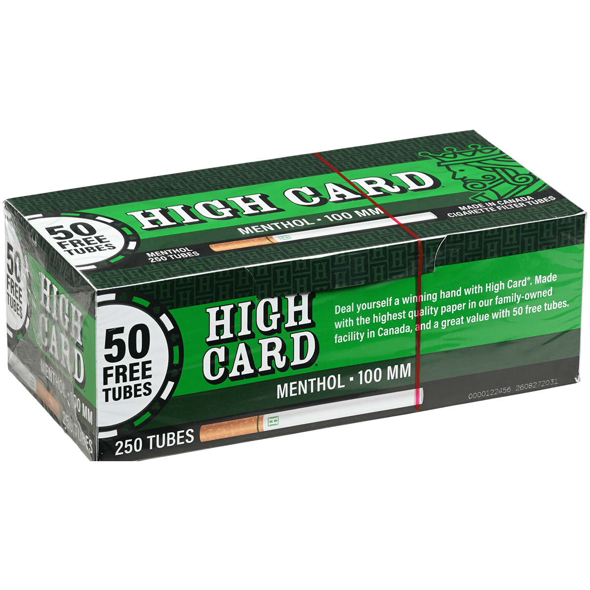 HIGH CARD MENTHOL 100 MM 4/250 CT. TUBES
