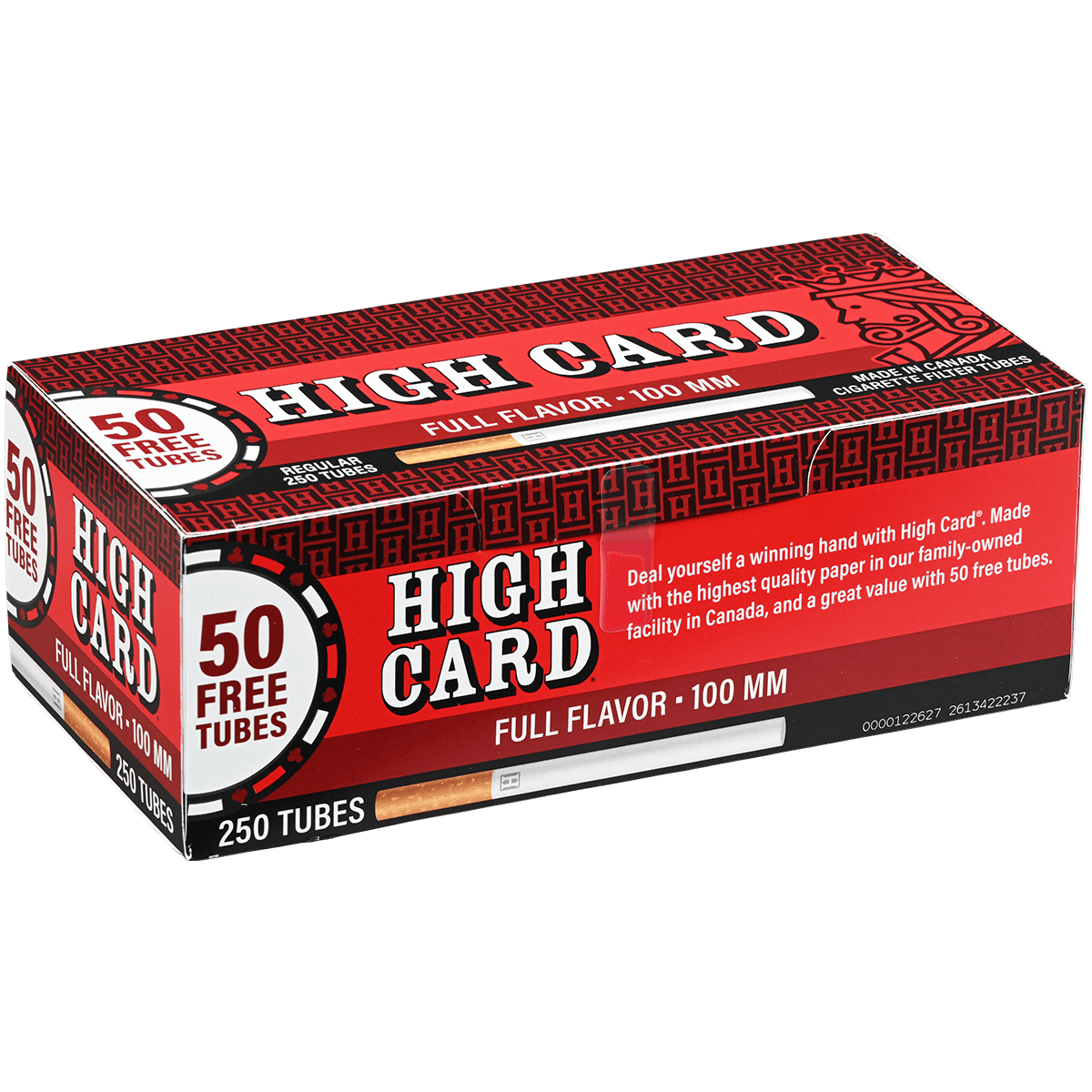 HIGH CARD REGULAR 100 MM 4/250 CT. TUBES