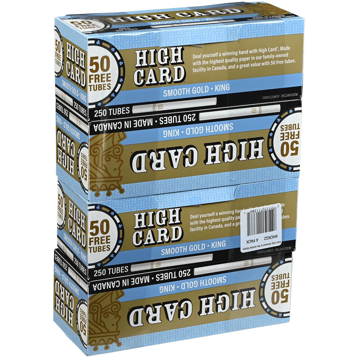 HIGH CARD GOLD KING 4/250 CT. TUBES