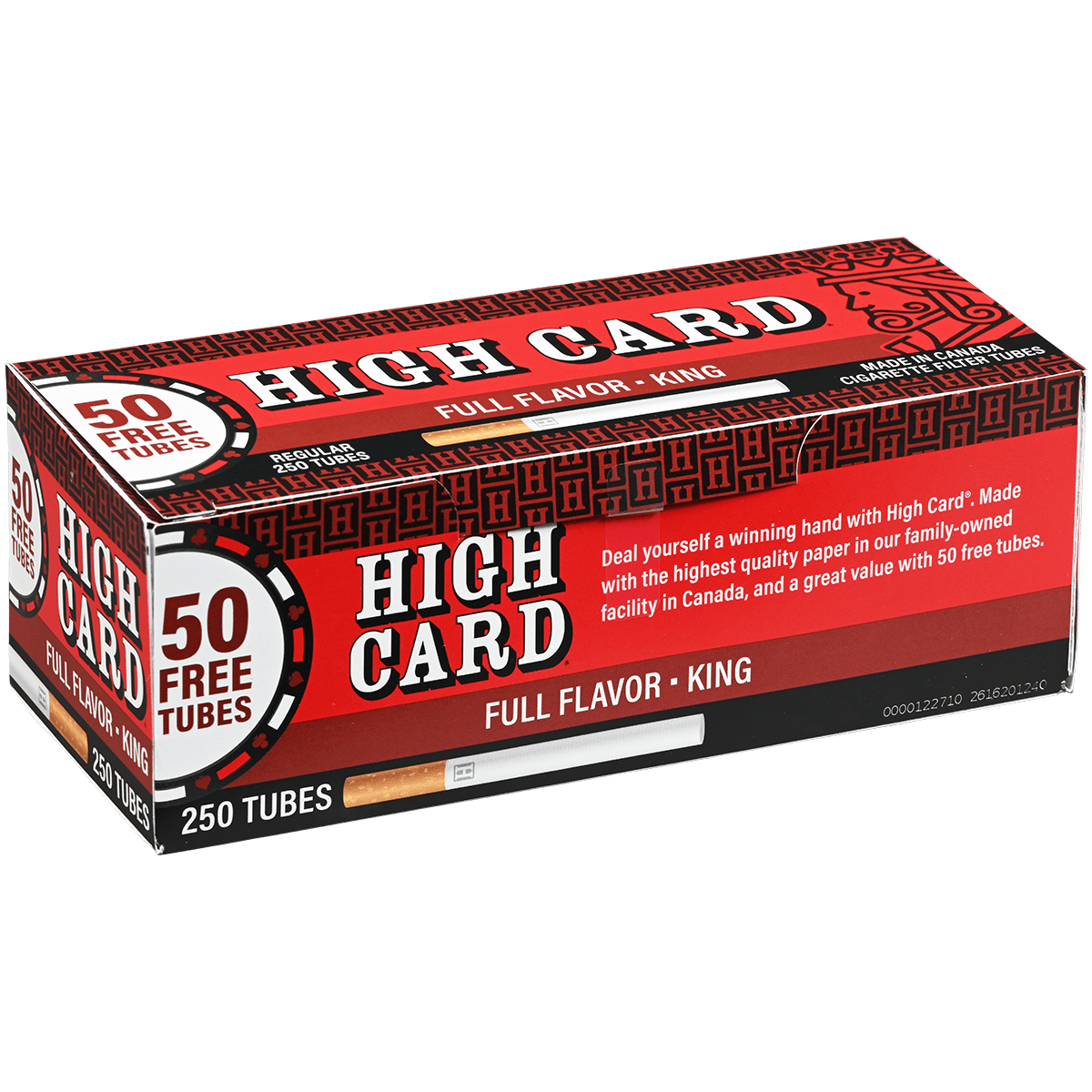 HIGH CARD REGULAR KING 4/250 CT. TUBES