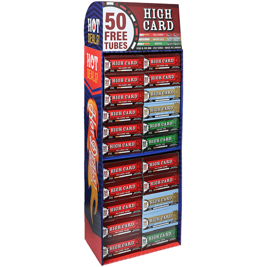 HIGH CARD TUBE FLOOR SHIPPER 66/250 CT. DISPLAY
