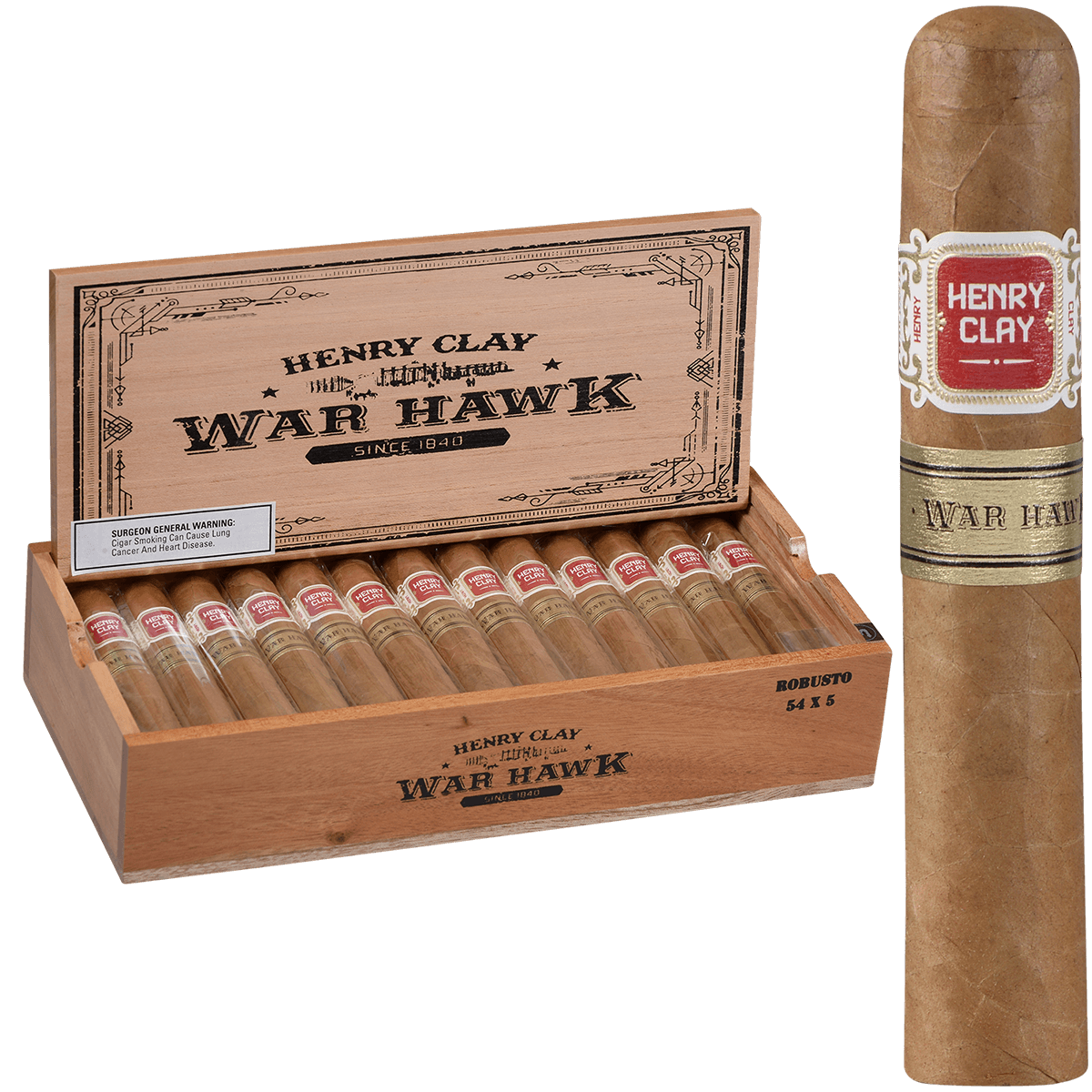 Henry Clay War Hawk Robusto 25 Ct. Box 5.00X54