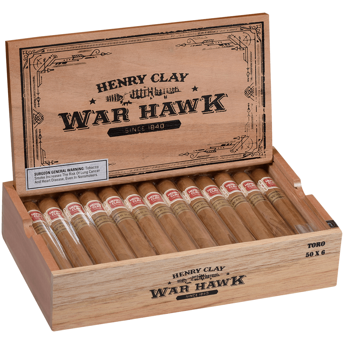 Henry Clay War Hawk Toro 25 Ct. Box 5.00X60