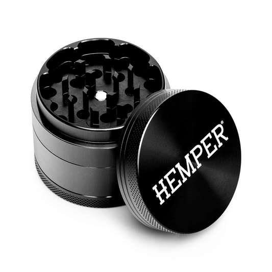 Hemper Anodized Aluminum Herb Grinder Green 4 Piece 2.2" Large  12 Ct. Display