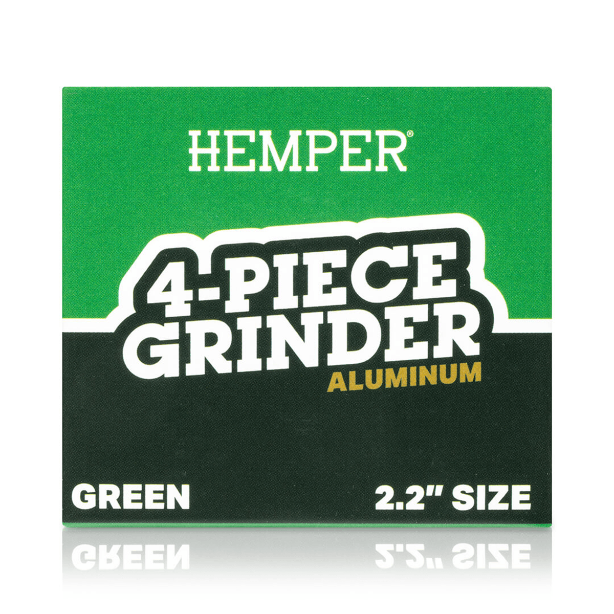 Hemper Anodized Aluminum Herb Grinder Green 4 Piece 2.2" Large