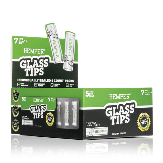 Hemper Glass Filter Tips Blister Pack 7Mm 10/5 Display
