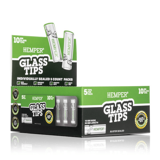 Hemper Glass Filter Tips Blister Pack 10Mm 10/5 Display