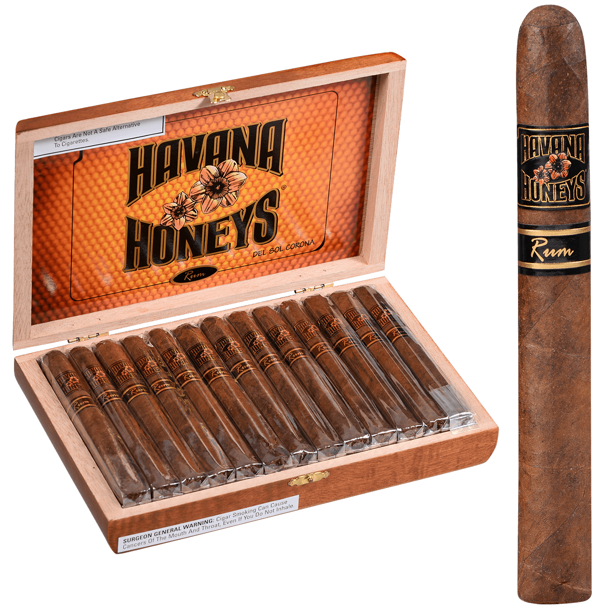 Havana Honeys Del Sol Corona Rum 25 Ct. Box 5.50X42