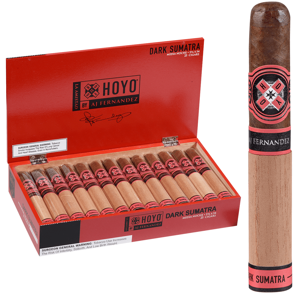 Hoyo De Monterrey Dark Sumatra Media Noche 25 Ct. Box 5.75X54