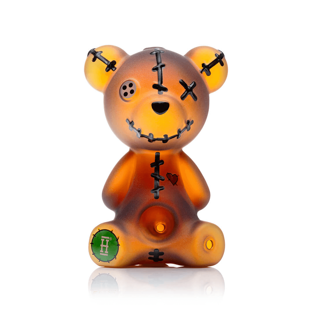 Hemper Scare Bears Teddy Bear Glass Hand Pipe 4.3"