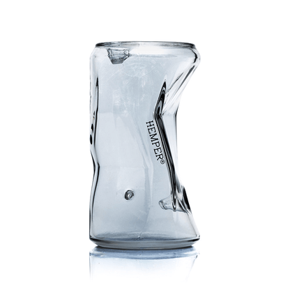 Hemper Crushed Can Glass Hand Pipe 4.6"