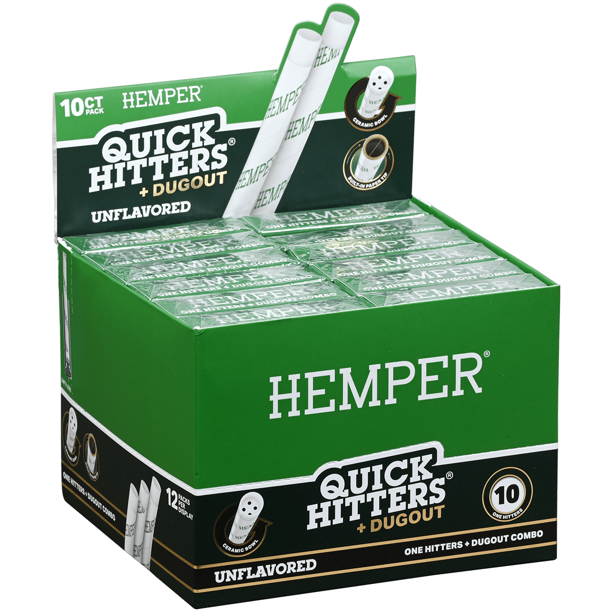 Hemper Quick Hitters Dugout Natural 12/10 Ct. Display