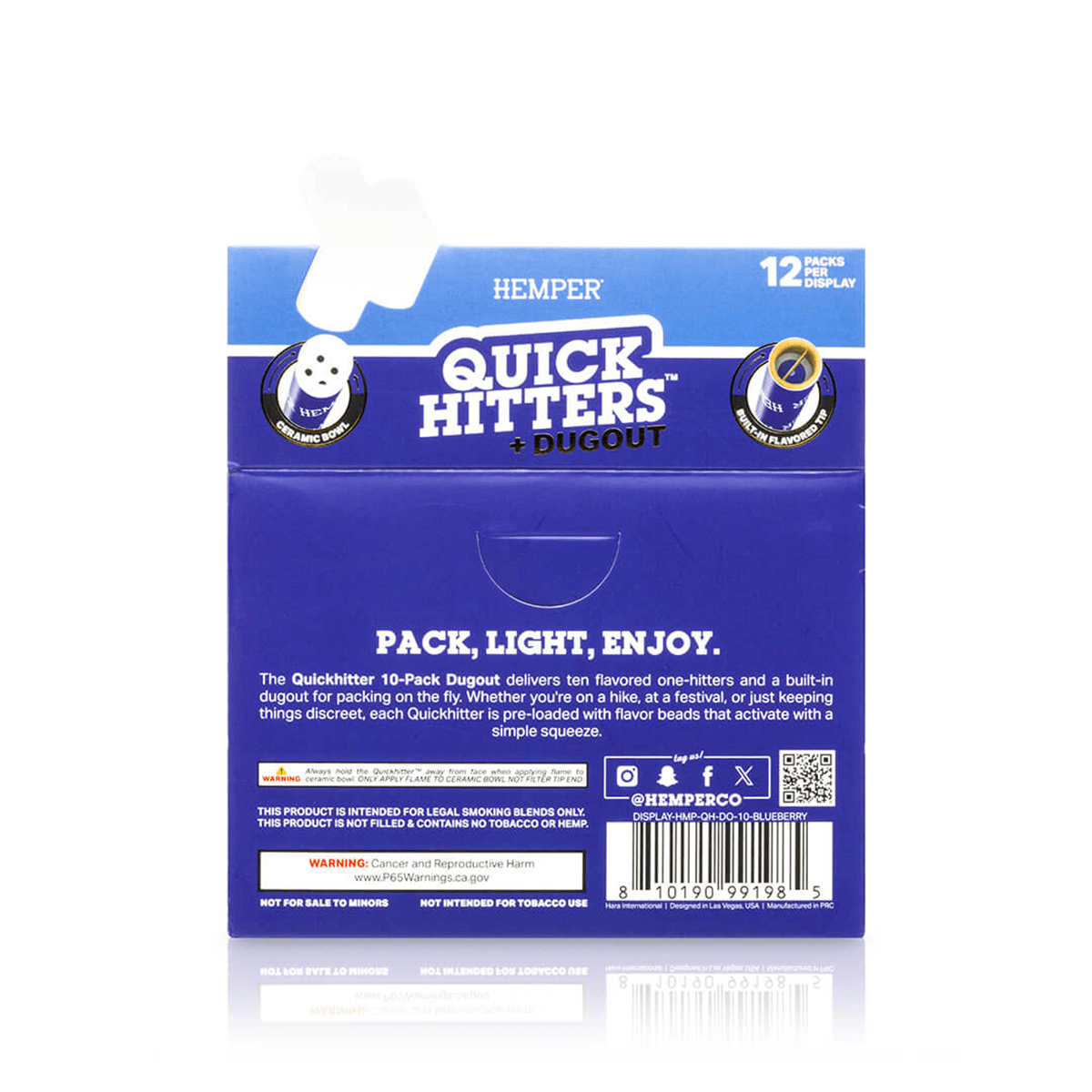 Hemper Quick Hitters Dugout Blueberry 12/10 Ct. Display