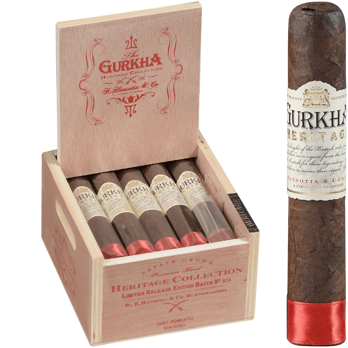 Gurkha Heritage Maduro Robusto 15 Ct. Box 5.00X55