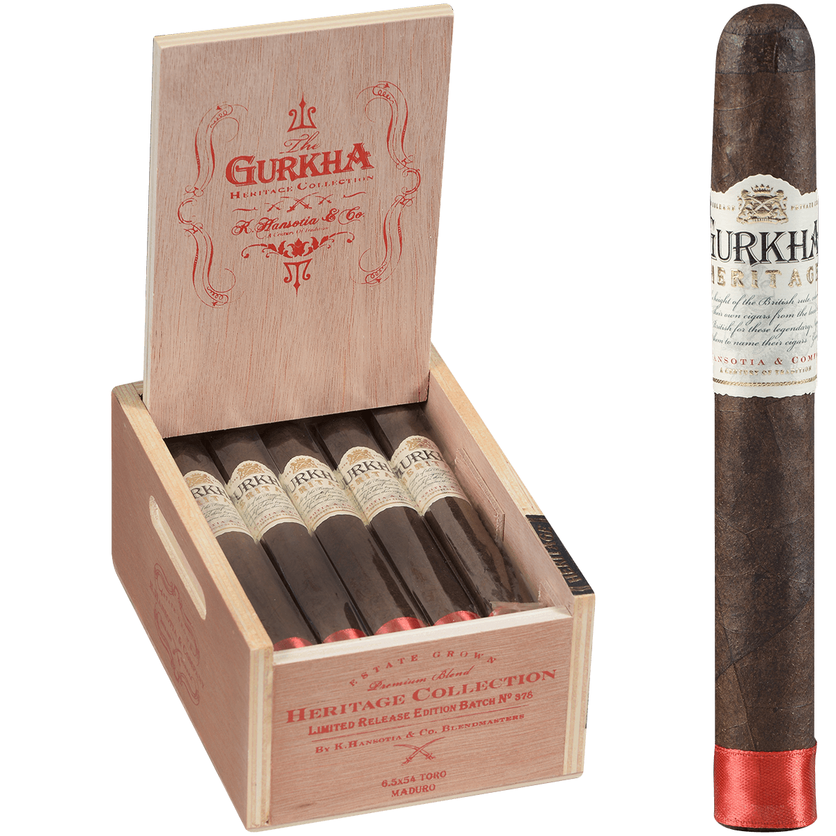 Gurkha Heritage Maduro Toro 15 Ct. Box 6.50X52