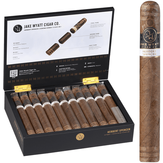 Jake Wyatt Gourmet Collection Herbert Spencer Corona Gorda Maduro 22 Ct. Box 5.63X46