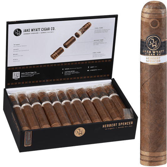 Jake Wyatt Gourmet Collection Herbert Spencer Gordo Maduro 22 Ct. Box 6.00X60