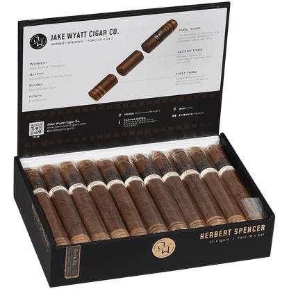 Jake Wyatt Gourmet Collection Herbert Spencer Toro Maduro 22 Ct. Box 6.00X54