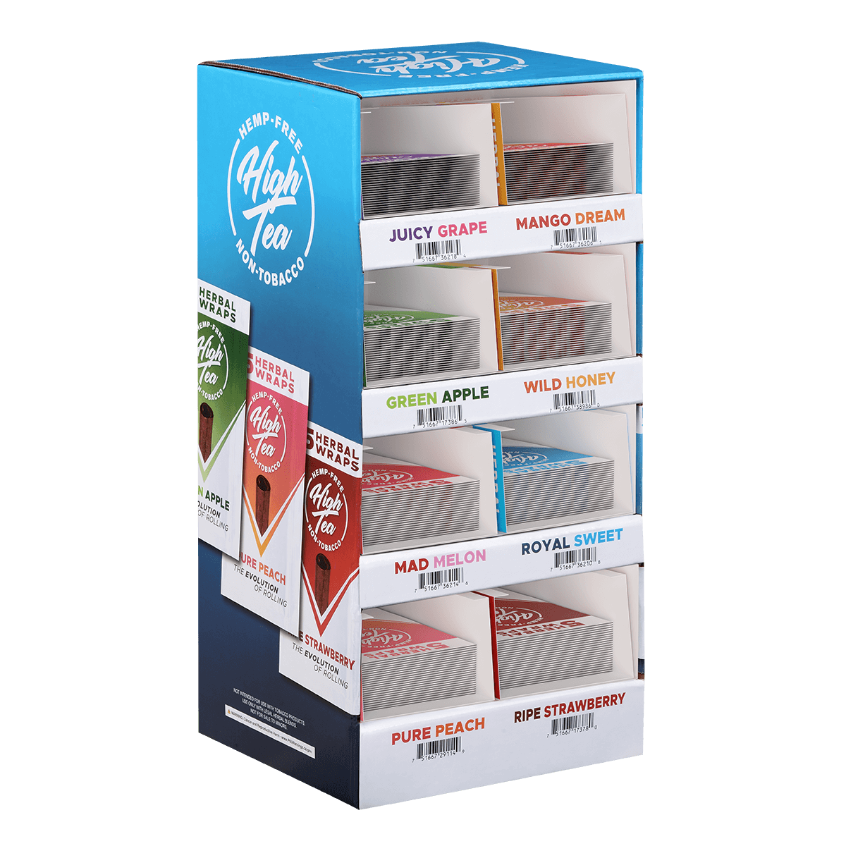 High Tea Prepack Display 8 Ct. 15.5"H X 7.5"W X 7"D