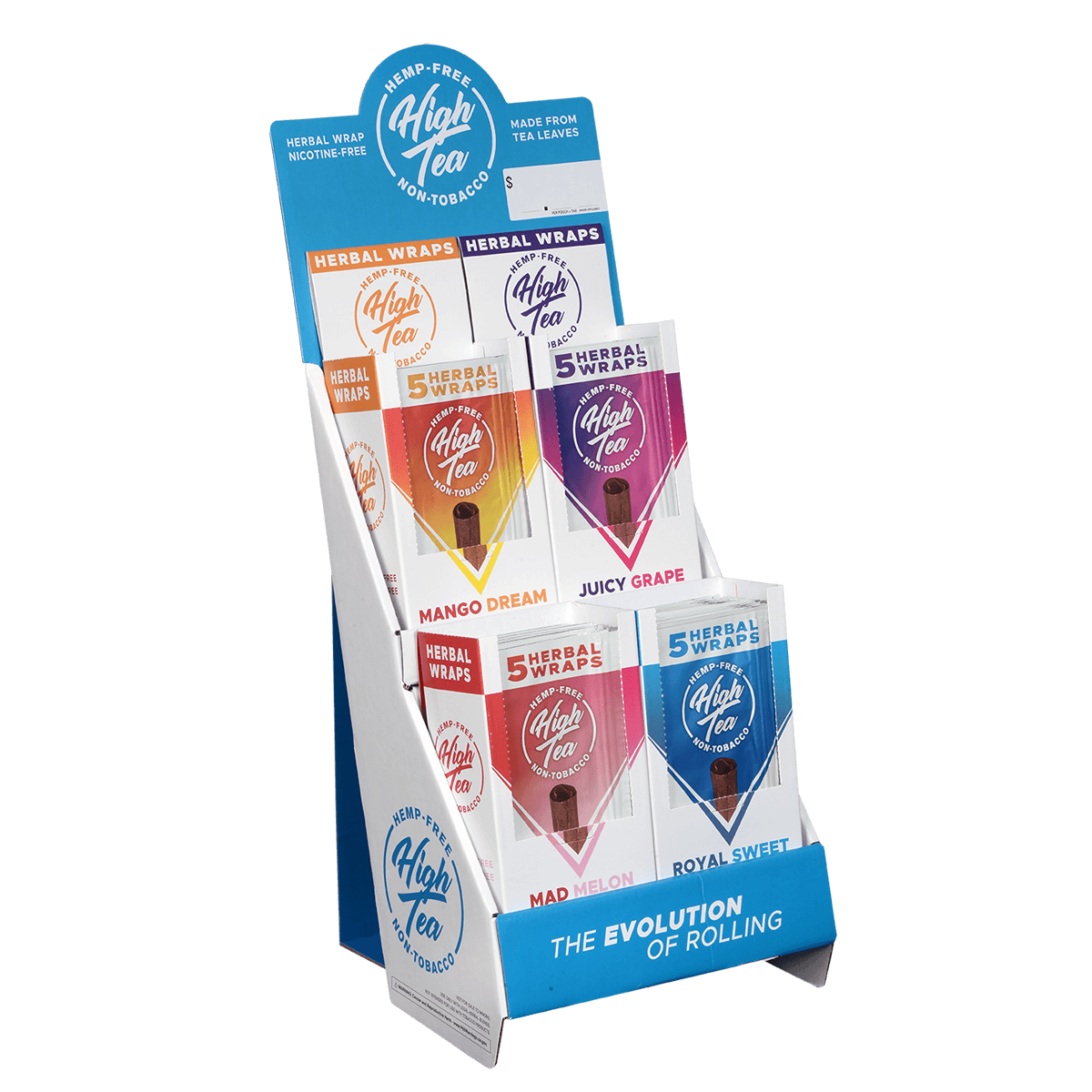 WRAPS  HIGH TEA CORRUGATED DISPLAY FULL 17.5 X 7.45 X 4.5 INCH