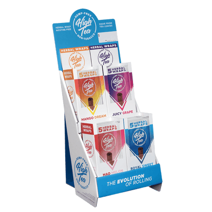 WRAPS  HIGH TEA CORRUGATED DISPLAY FULL 17.5 X 7.45 X 4.5 INCH