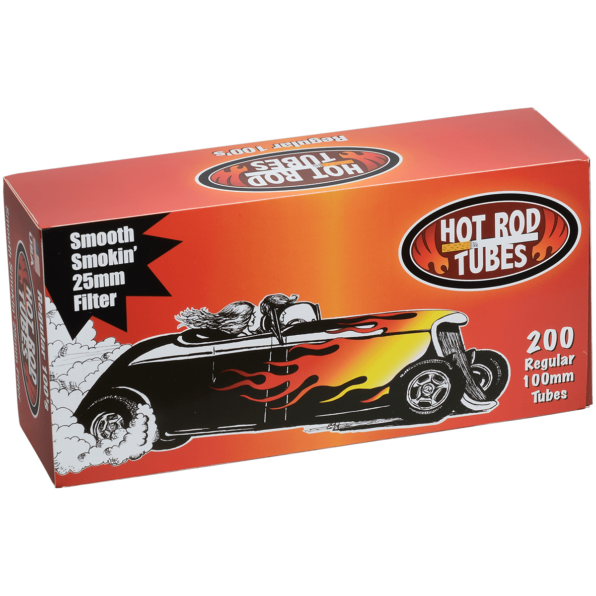 Cigarette Tubes Hot Rod Regular 100Mm 200 Ct. Box
