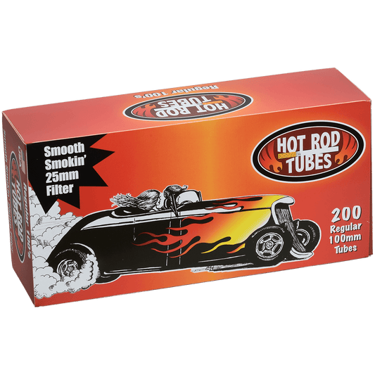Cigarette Tubes Hot Rod Regular 100Mm 200 Ct. Box